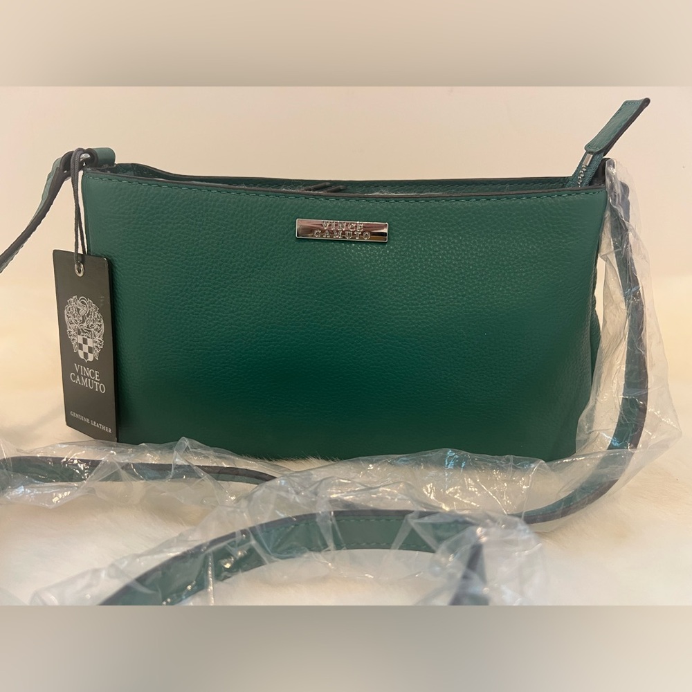 New! Cute VINCE CAMUTO Elana Genuine Leather Crossbody Bag Color Fall Range